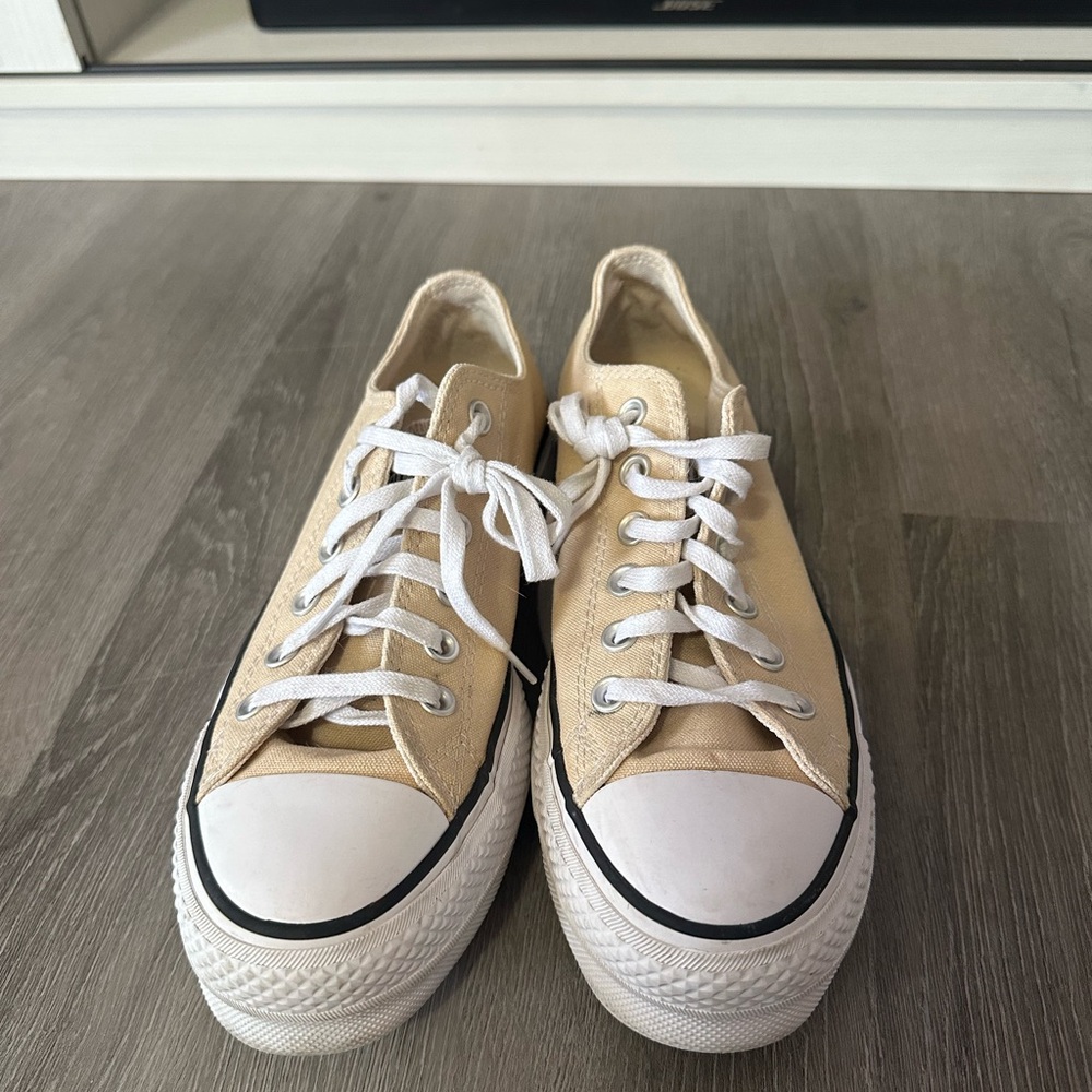 Women's cream platform converse - Picture 2 of 4